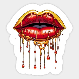 Red Lips Funny Kiss Sticker